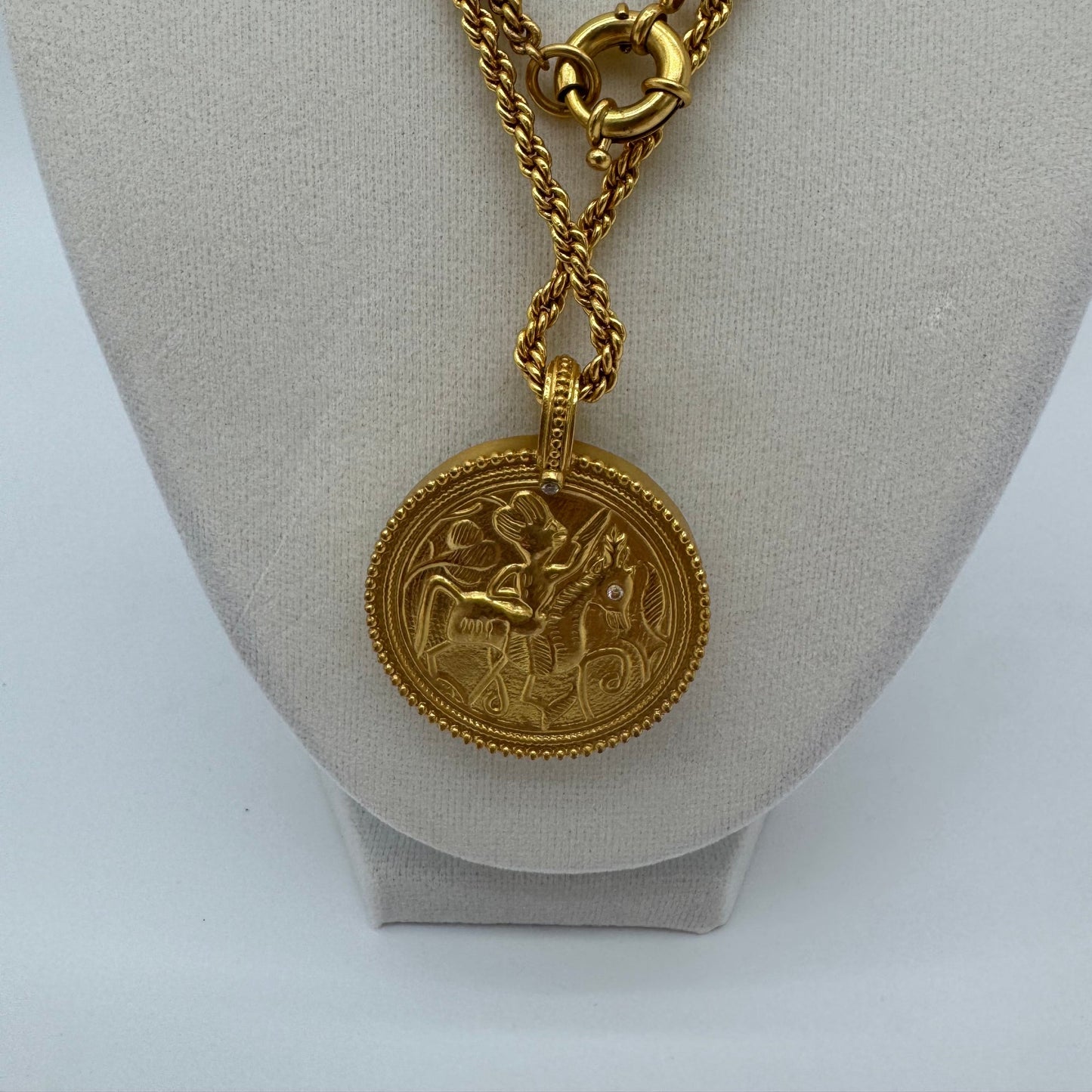 Pre - owned Julie Voss Coin/MOP Necklace - Isshooz